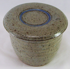 Stony gray with blue French Butter Dish