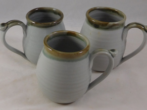 10 oz Mug, white with light green rim